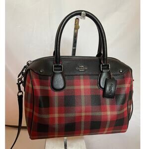 Coach Plaid Mini Bennett Crossbody Satchel